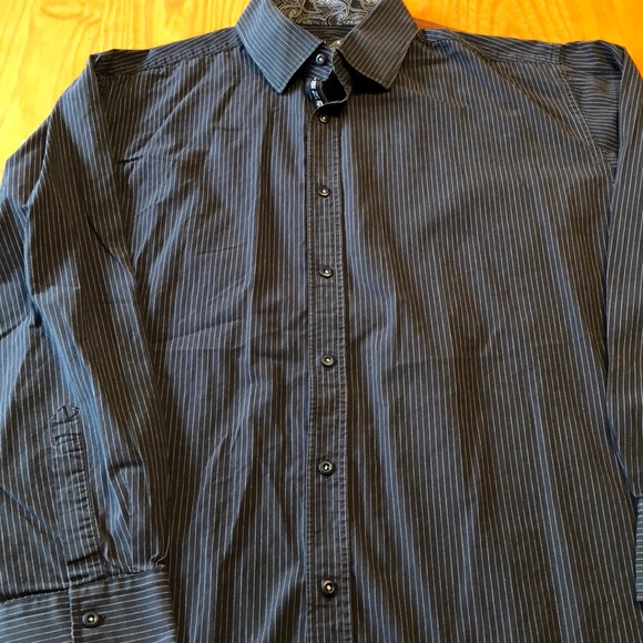 Men’s English Laundry Button Up Black 17 36/37 L - Picture 2 of 7